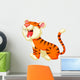 Cute Tiger Cartoon Roaring Wall Decal