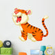Cute Tiger Cartoon Roaring Wall Decal