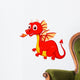 Cute Red Dragon Wall Decal