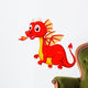 Cute Red Dragon Wall Decal