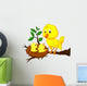 Mother and baby bird Wall Decal