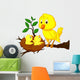 Mother and baby bird Wall Decal