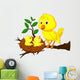 Mother and baby bird Wall Decal