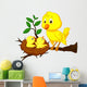 Mother and baby bird Wall Decal