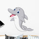 Cute dolphin cartoon Wall Decal