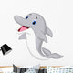 Cute dolphin cartoon Wall Decal