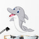 Cute dolphin cartoon Wall Decal