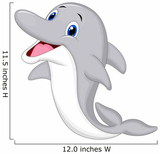 Cute dolphin cartoon Wall Decal