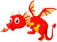 Cute dragon cartoon Wall Decal