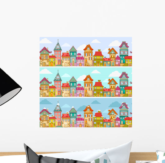Seamless Pattern with Rows Wall Decal