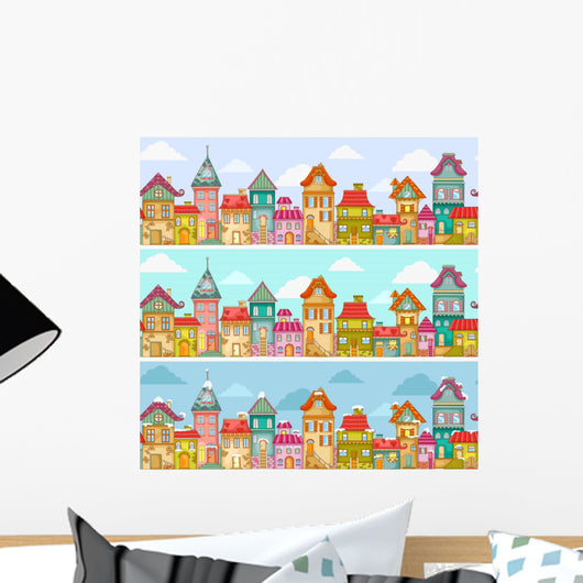 Seamless Pattern with Rows Wall Decal