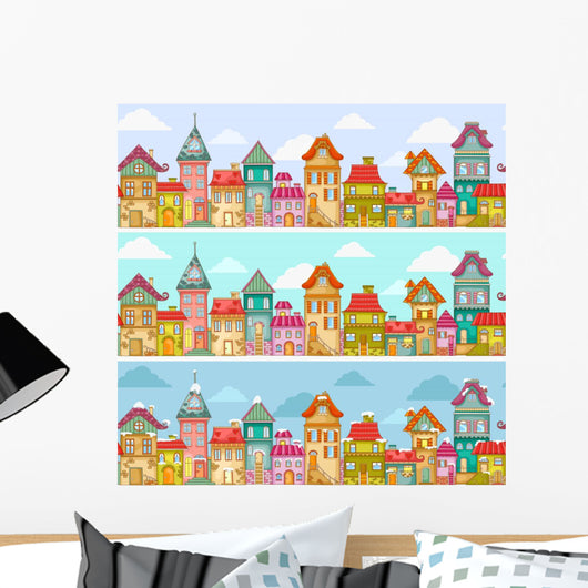 Seamless Pattern with Rows Wall Decal