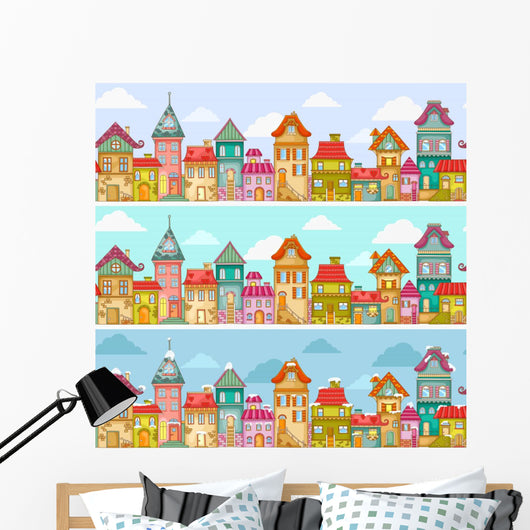 Seamless Pattern with Rows Wall Decal