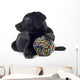 black labrador pup isolated on white Wall Decal