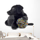 black labrador pup isolated on white Wall Decal