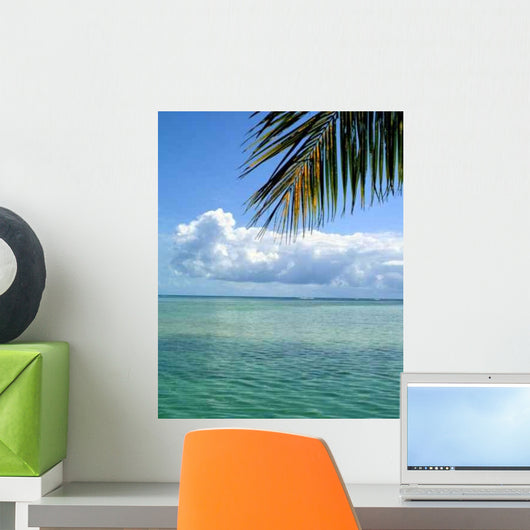 Palm Clouds Ocean Wall Decal