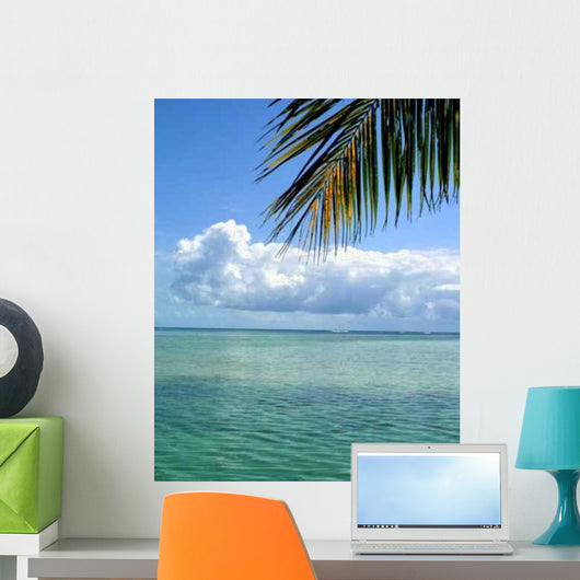 Palm Clouds Ocean Wall Decal