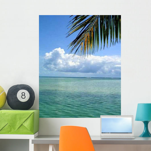 Palm Clouds Ocean Wall Decal