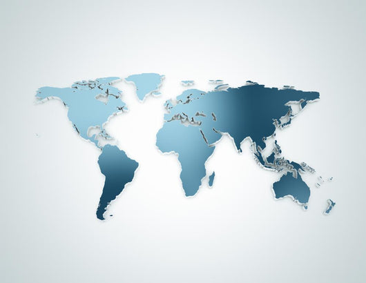 World map blue 3d 