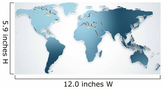 World map blue 3d 