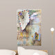 Background with old stamps Wall Mural