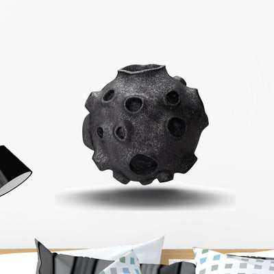 Outer Space Asteroid Wall Decal shown on a wall