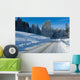 Snowy Road to Forest Wall Decal