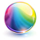 rainbow sphere Wall Decal