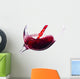 Red wine on white background 