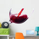 Red wine on white background 