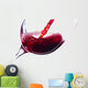 Red wine on white background 