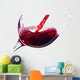 Red wine on white background 