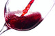 Red wine on white background 