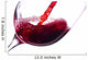 Red wine on white background 
