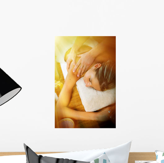 Beautiful Woman Having Massage Wall Decal