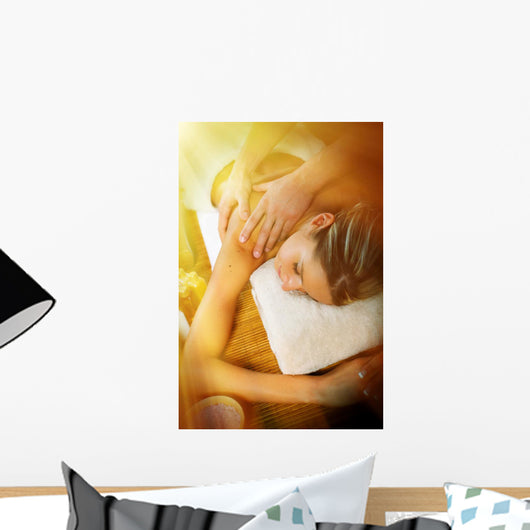 Beautiful Woman Having Massage Wall Decal