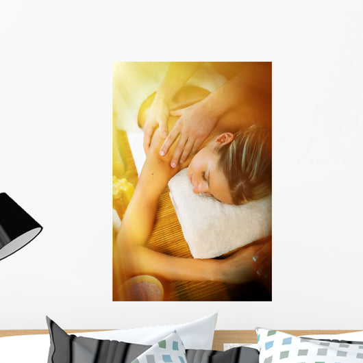Beautiful Woman Having Massage Wall Decal