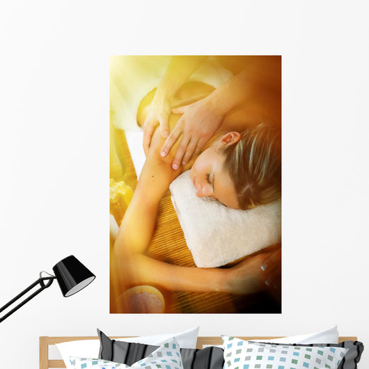 Beautiful Woman Having Massage Wall Decal