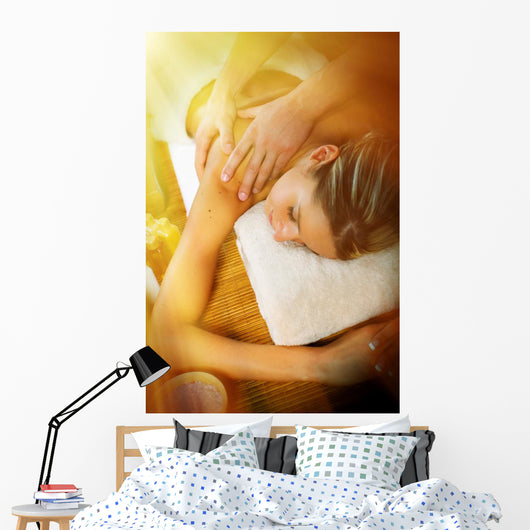Beautiful Woman Having Massage Wall Decal
