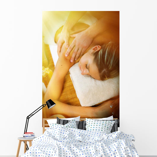 Beautiful Woman Having Massage Wall Decal