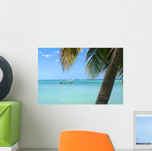 Ocean with Boat Caribbean Wall Decal