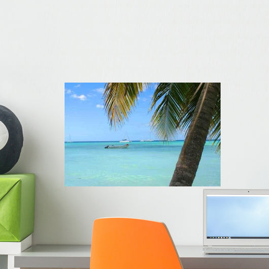 Ocean with Boat Caribbean Wall Decal