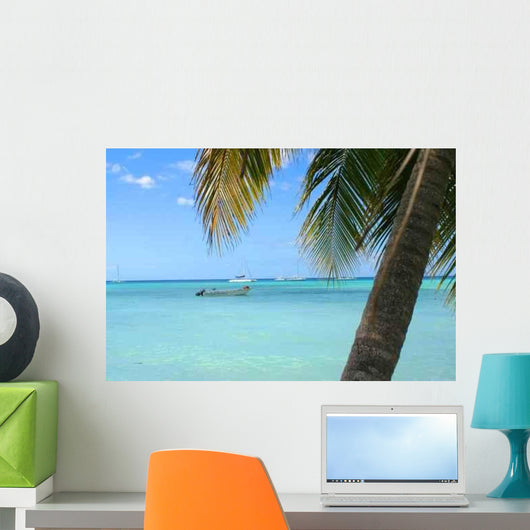 Ocean with Boat Caribbean Wall Decal
