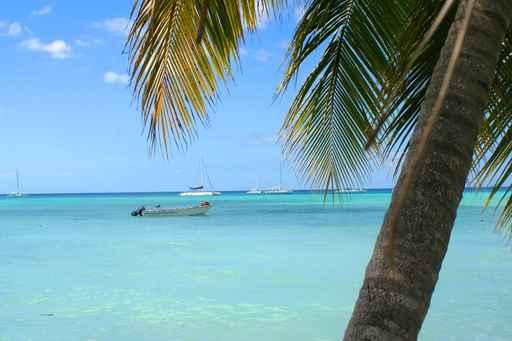 Ocean with Boat Caribbean Wall Decal