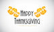 Happy Thanksgiving  background with special flower design 