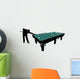 isolated man plaing billiards Wall Decal