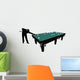 isolated man plaing billiards Wall Decal