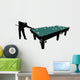 isolated man plaing billiards Wall Decal