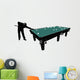 isolated man plaing billiards Wall Decal