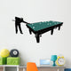 isolated man plaing billiards Wall Decal